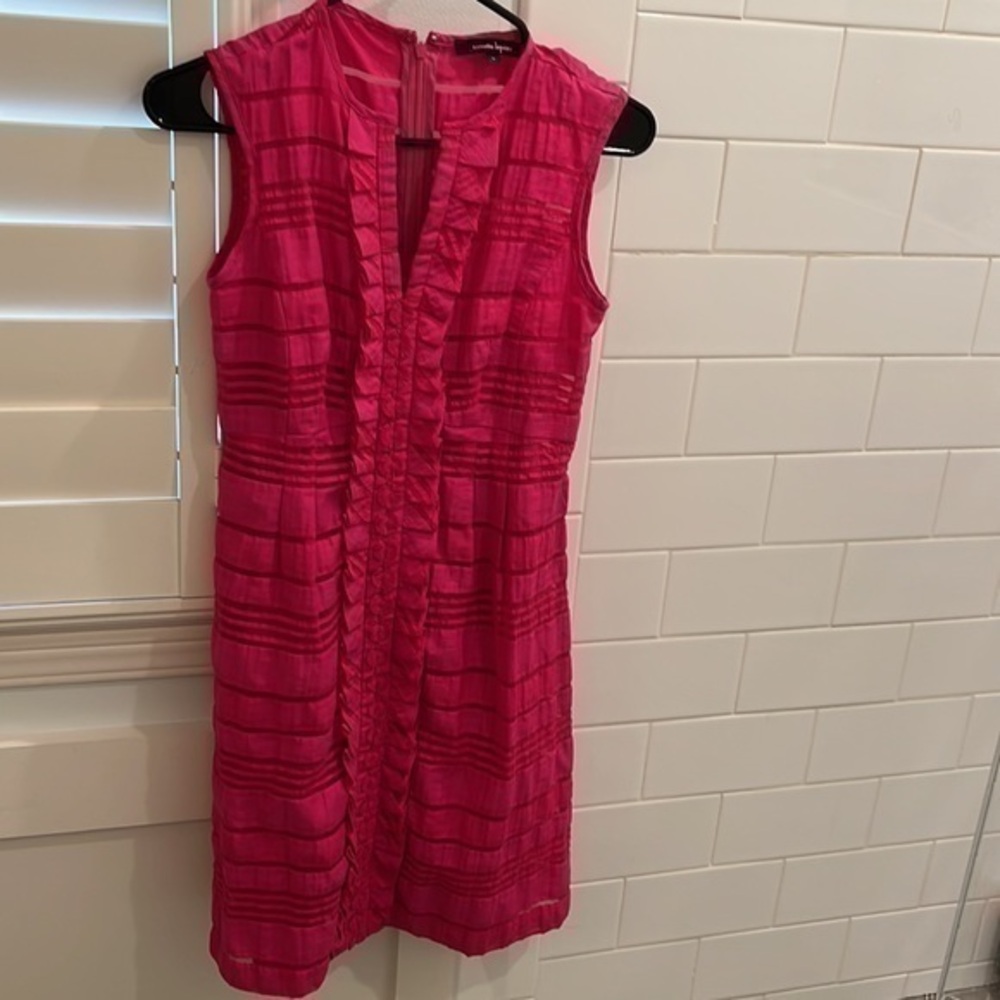 Nanette Lepore bright pink mini dress